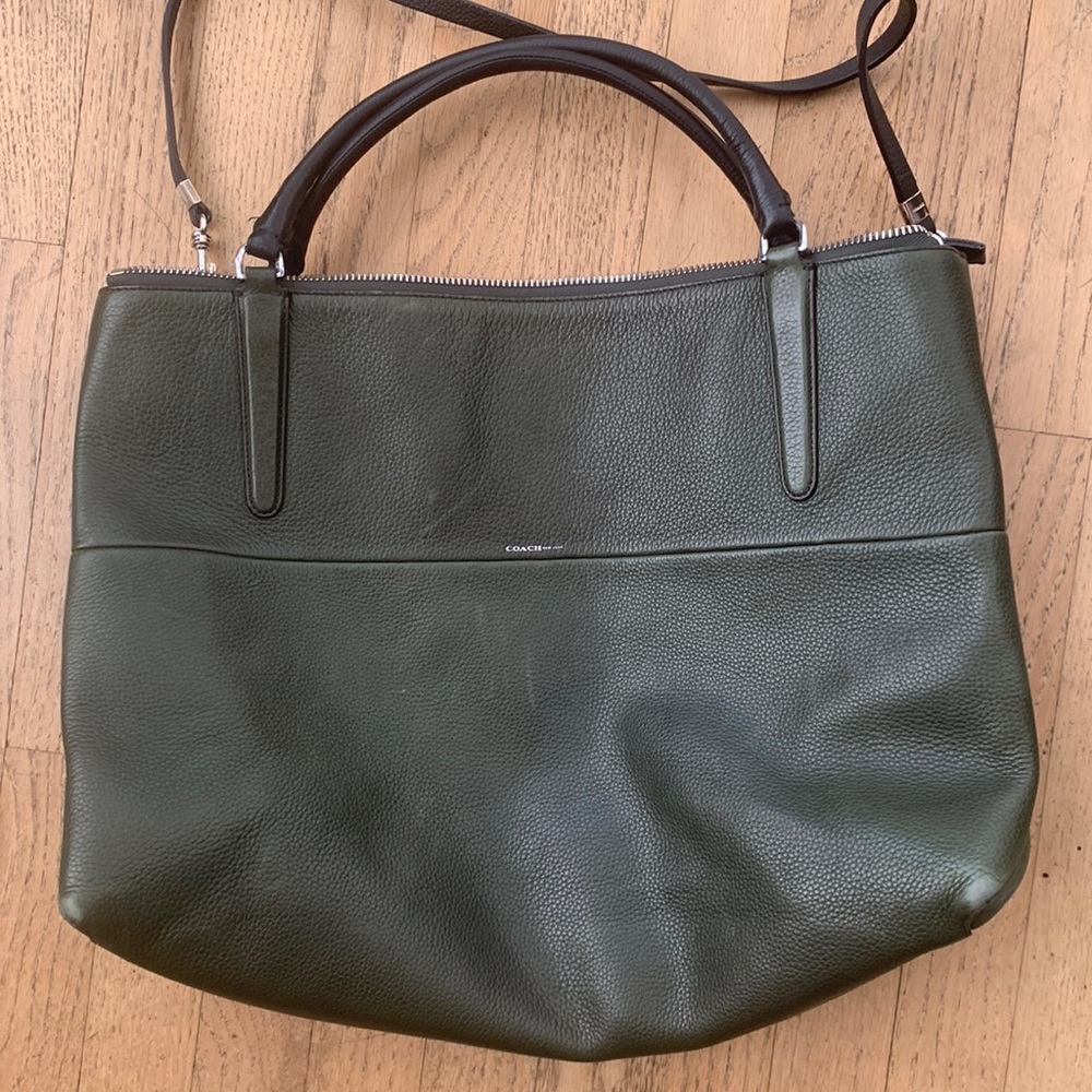 Coach alpine green borough leather bag